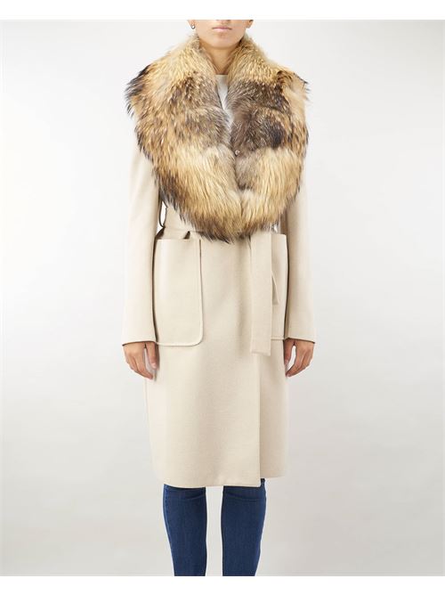 Coat with murmasky fur collar Yes London YES LONDON | Coat | CD119835